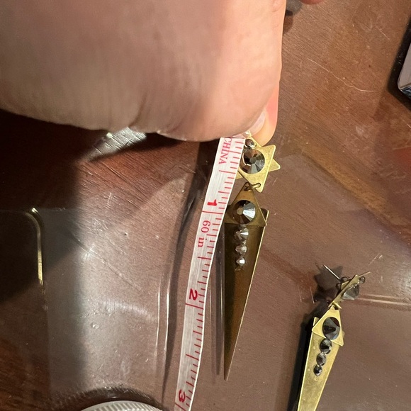 April Soderstrom vintage gold drop earrings - Picture 5 of 5